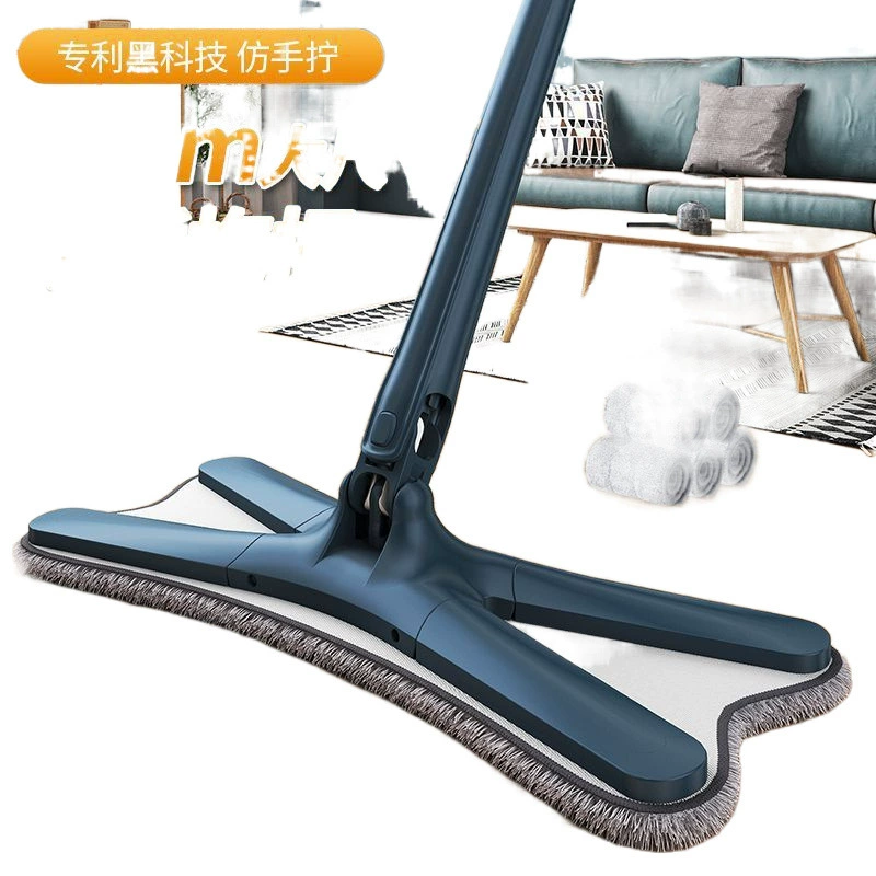 Butterfly flat mop self-wringing lazy mop for home large self-wringing water type one-mop clean mud mop cloth