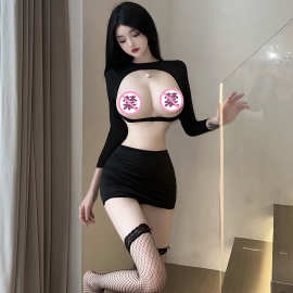 306 情趣内衣女露胸火辣睡衣制服激情床上免脱套装
