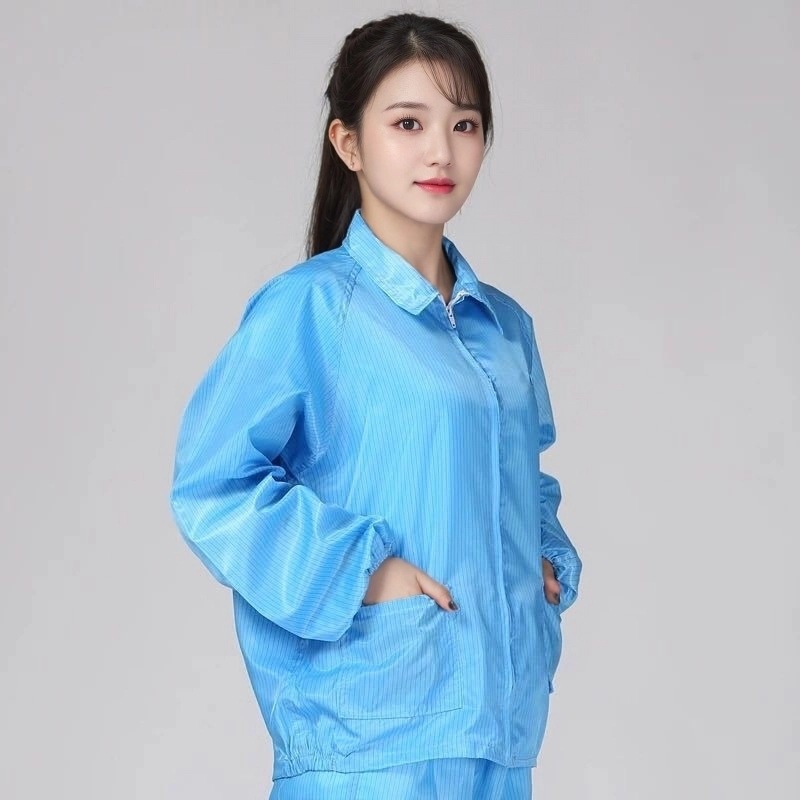 批发静电衣电子厂防静电上衣长款大褂短款拉链夹克无尘车间工作服