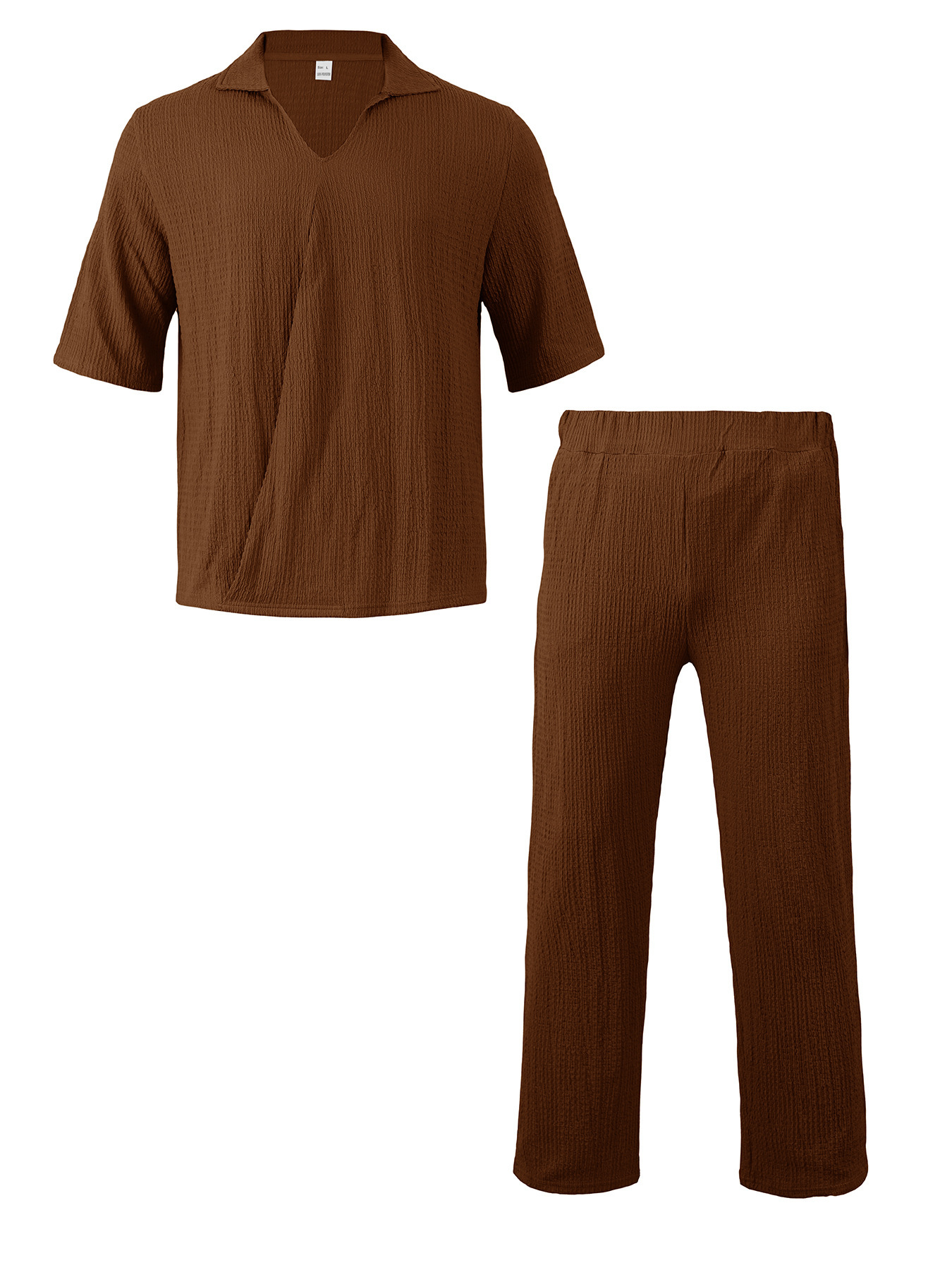 Casual Men's Two-piece Set Solid Colour Spring Summer Commuter_voghion.com