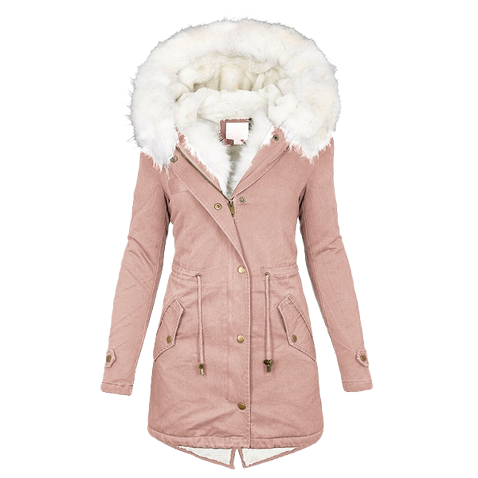 Solid Color Pattern Women's Casual Solid Color Single Breasted Zipper Coat Coat