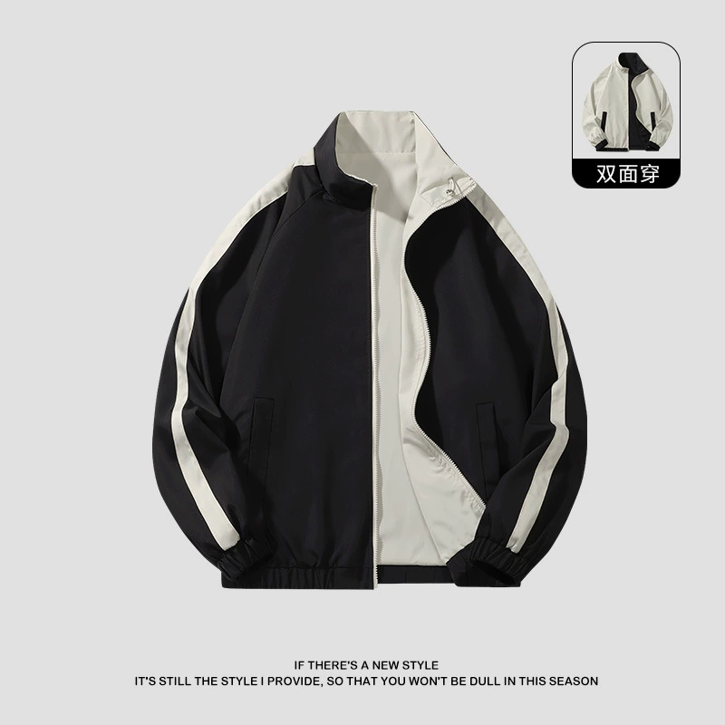 Trend brand double-sided jacket, baseball uniform, for beloved, oversize