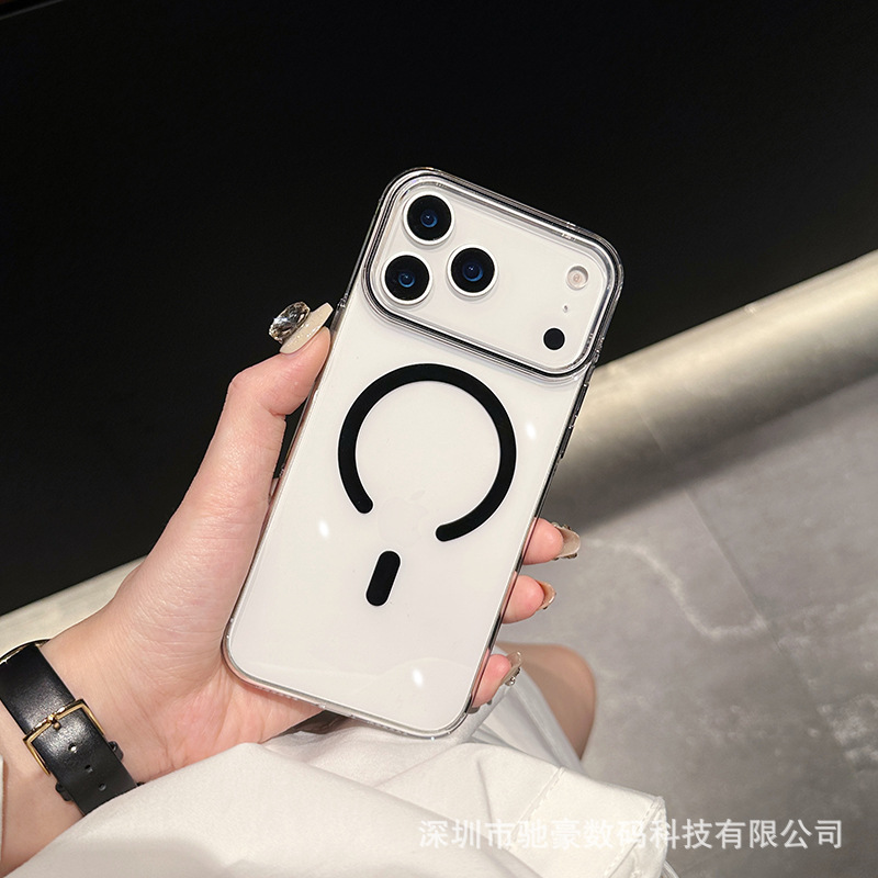 适用苹果17promax冰透磁吸手机壳iPhone16高透超薄防摔PC简约套15|undefined