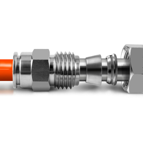 Stainless steel card sleeve quick-connect adapter plate straight PK 6 8 10 12 16mm air tube steel tube oil tube connector