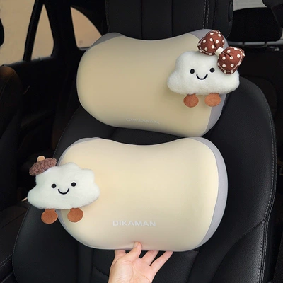 2025 Yeni avtomobil boyun yastığı, yaddaş köpüklü cute bulud avtomobil yastığı