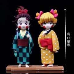 鬼滅の刃花街編私の妻炭治郎の双頭彫刻の置物