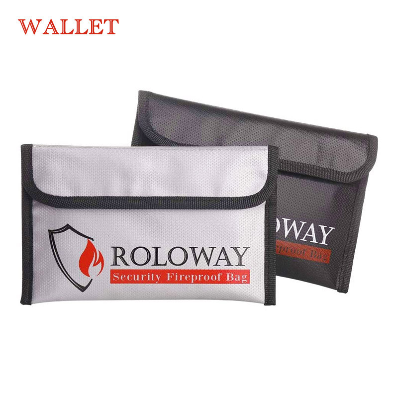 Bolsa de archivos a prueba de incendios de grado industrial-bolsa de archivos en efectivo resistente a la llama de grado impermeable bolsa de almacenamiento a alta temperatura transfronteriza
