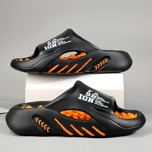 Slippers for Men, Summer Trbottomy Outer Wear, Sports Thick-Soled Non-Slip Sandals, Internet Celebrity Super Popular Outdoor Beach Sandals