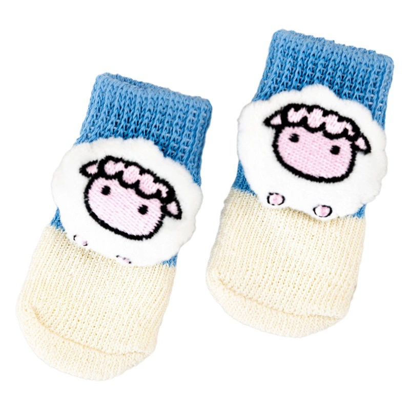 Щенки собачьих носков Кошачья обувь не падает, чтобы предотвратить царапать чехлы для ног, чтобы предотвратить грязь, тедди зимние домашние животные бахилы маленькие собачьи ножки