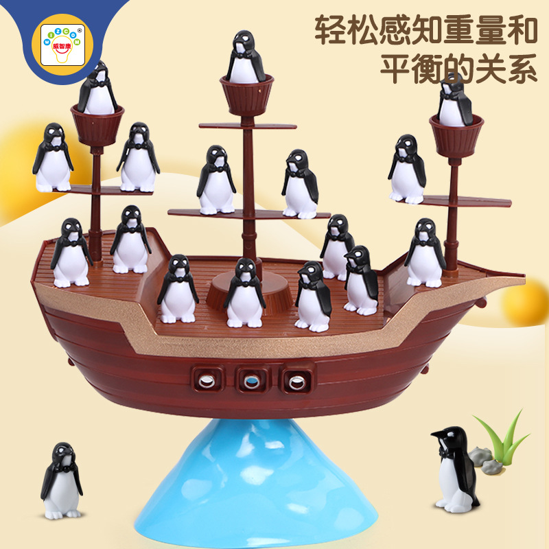 Puzzle Iceberg Penguin Pirate Ship Balance Toy Family Parent-Child Interaction Children Table Game Party Gift