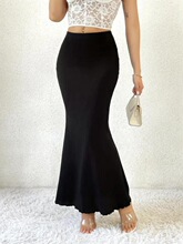 T 37183 High Waist Knit Mermaid Skirt ������֯��βȹ �羳��