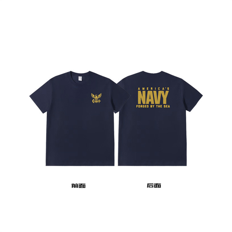 Guangzhou Yiide Clothing Factory Us Navy Navy Merchandise Short-Sleeve T-Shirt for Men, Military Fans, Academy Physical Training, Outdoor Combat Guangzhou Yiide Clothing Factory Us Navy Navy Merchandise Short-Sleeve T-Shirt for Men, Military Fans, Academy Physical Training, Outdoor Combat