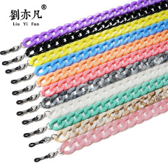 外国貿易のファッションのアクリルのメガネのチェーンのべっこうの琥珀色の2色のメガネのチェーンは粗いメガネの縄をなくします。