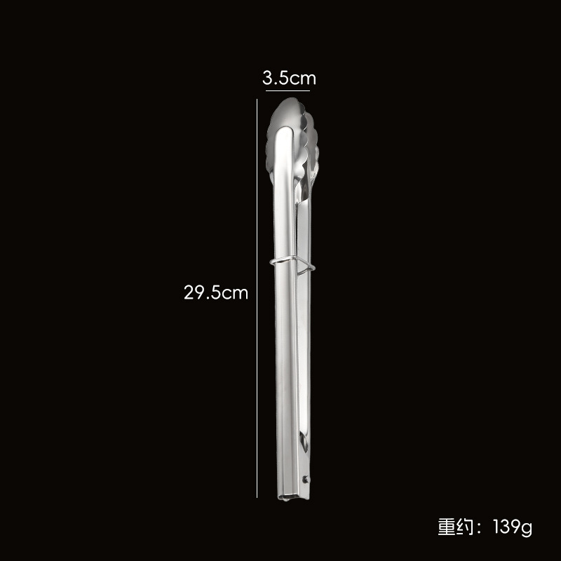 厚みのあるステンレス鋼のパンフードバーベキュークリップキッチンビュッフェステーキクリップ屋外レストランバーベキューフードクリップ|undefined