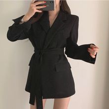 黑色西装2022新款裙连衣裙秋长袖气质显职业小个子外套显瘦韩版女