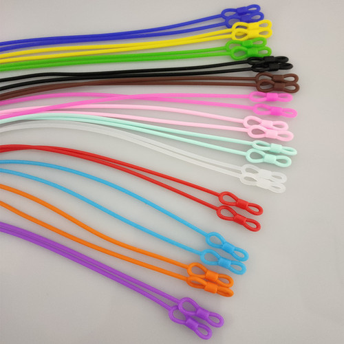 Silicone glasses rope anti-slip cover lanyard silicone anti-slip cover rope fixed anti-fall elastic strap accessories