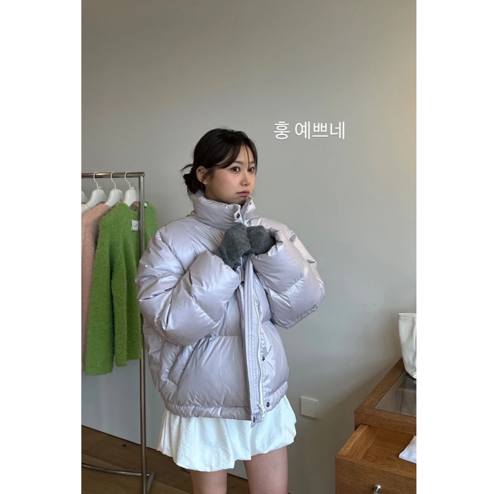 2025년 겨울 신상 한국 디자이너 오버드*에플레어 광택감 있는 빵 모양 다운 재킷 • 1688 • 어이사마켓 | 어이사마켓