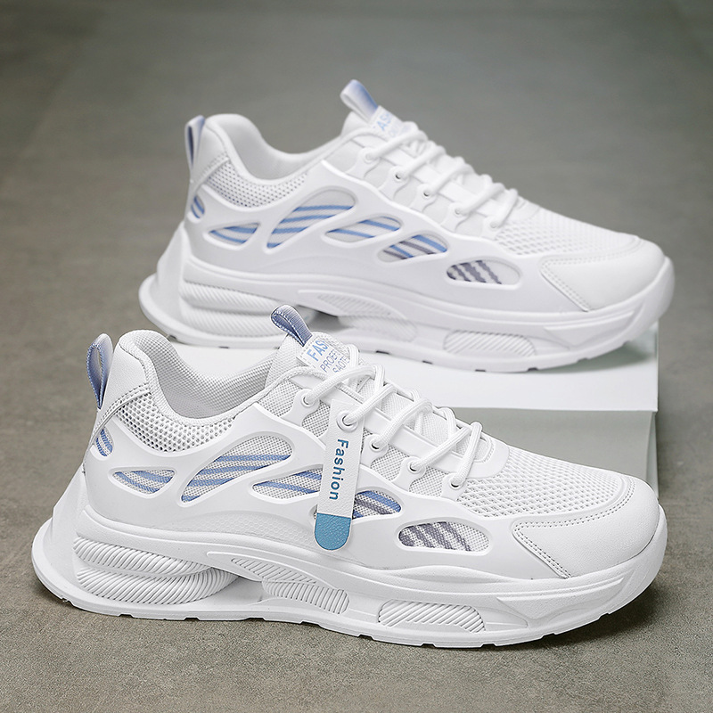 Zapatos de hombre de verano nuevos zapatos deportivos de malla transpirables de moda para hombres con suela gruesa casual para correr zapatos de moda