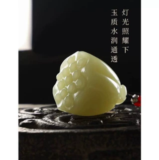 天然玉石莲蓬手把件摆件客厅玄关办公室桌面装饰品乔迁开业礼品