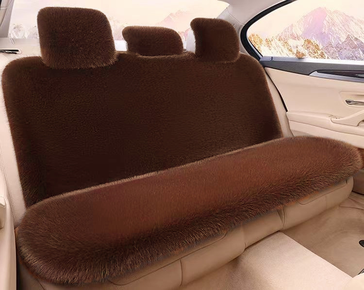 Car Seat Cushion Winter Plush Thickened Faux Fox Fur Universal Full Car Mat Winter Long Plush Warm Car Seat Cushion