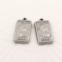 东莞不锈钢饰品钛钢美人头吊坠女王头像挂件欧美跨境出口品质