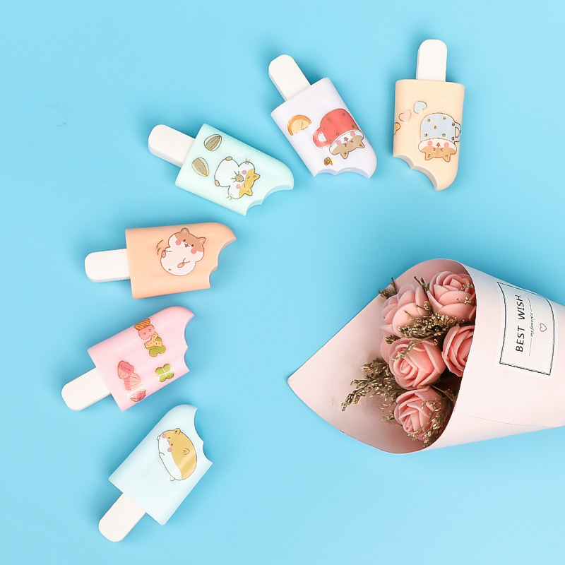 YS6050 helado de dibujos animados multi-color marcador de suministros escolares para estudiantes con pegatinas de bricolaje de regalo