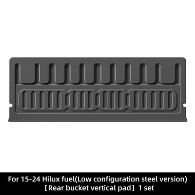 Bucket Mats Fully Environmentally Friendly Trunk Mat - 15-24-models-hiluxrevo-hilux-fuel-rear-bucket-riser-pad-fuelthailandrear-bucket-low-end-steel-version-models-black