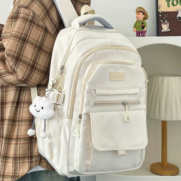 School Bag for Girls, Ins-Style Versatile Backpack for Grades 3-6, Middle School, High School, and College Students, Large Capacity, Weight-Reducing, Multi-Layered Double-Shoulder Backpack