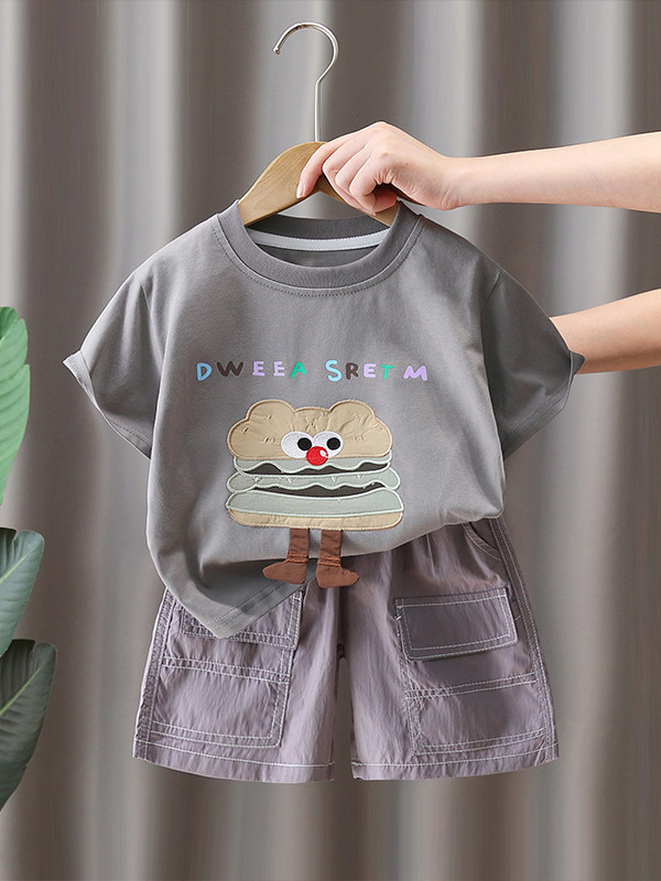 Conjunto de Verano para Niños 7318, Ropa Infantil Moderna de Manga Corta, Nueva Colección 2026, Atuendo Ligero de Verano, Ropa de Moda Urbana para Niños image 1