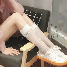 袜子女薄款欧洲站潮牌p家透明小腿袜金银亮丝ins潮走秀时尚款女袜