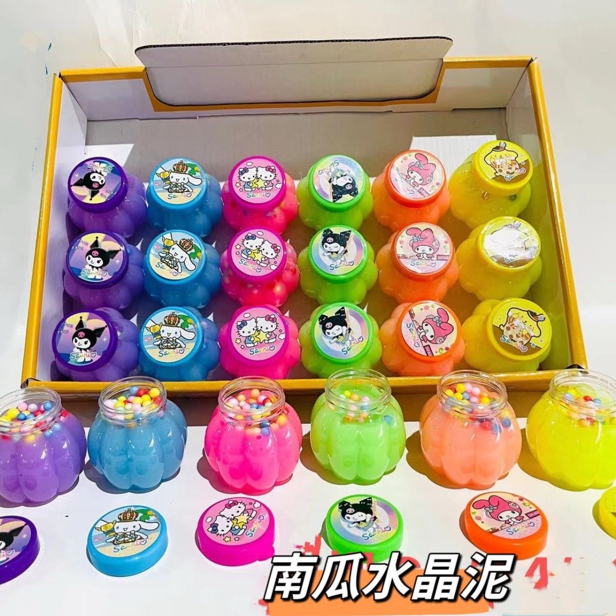 Slime calabaza seis colores cemento falso juguetes para niños ventilación cristal barro babosa barro agua falsa seguridad no tóxica al por mayor