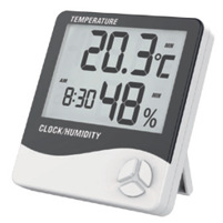 大屏电子室内立式带时钟数字温湿度计可切换°C/°F