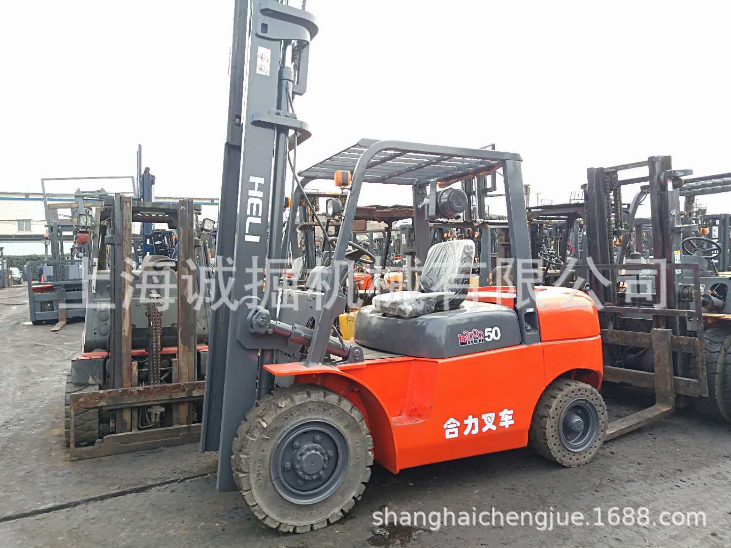 二手合力5吨叉车 两节门架 可加侧移