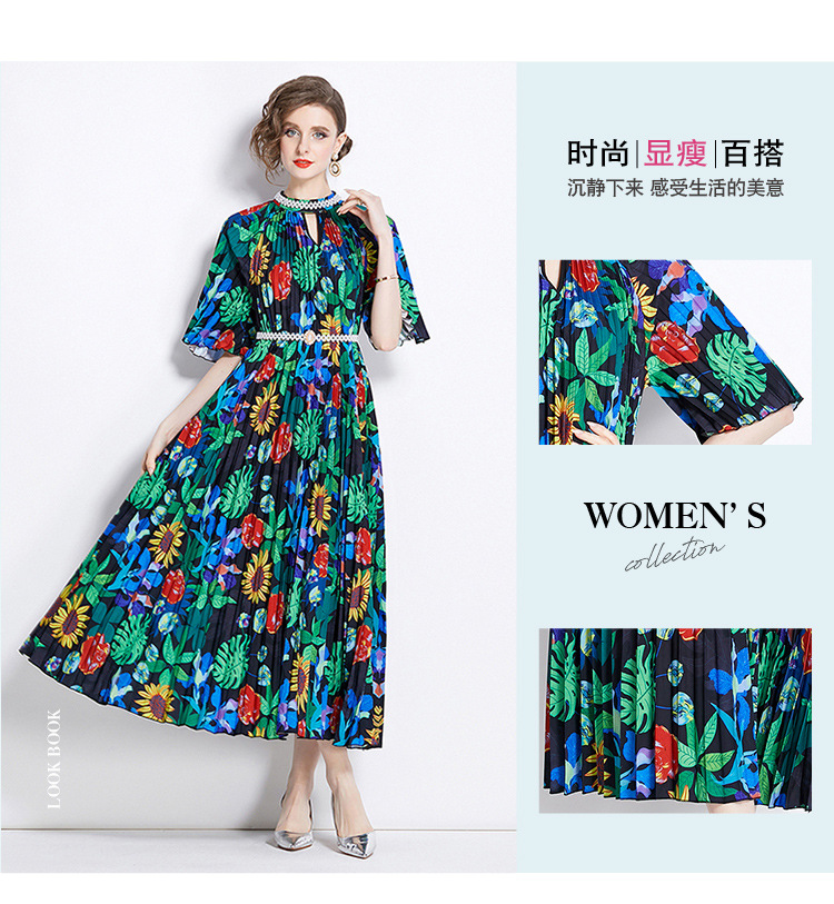 A4373 970K VÁY ĐẦM LIỀN THÂN DÁNG DÀI NỮ SONTYOR HỌA TIẾT HOA THỜI TRANG NỮ G03 SẢN PHẨM MỚI
