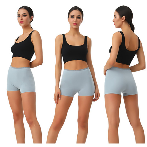 European and American large size pure cotton women's underwear 40-count combed cotton straight-leg pants comfortable and safe pants anti-transparent leggings