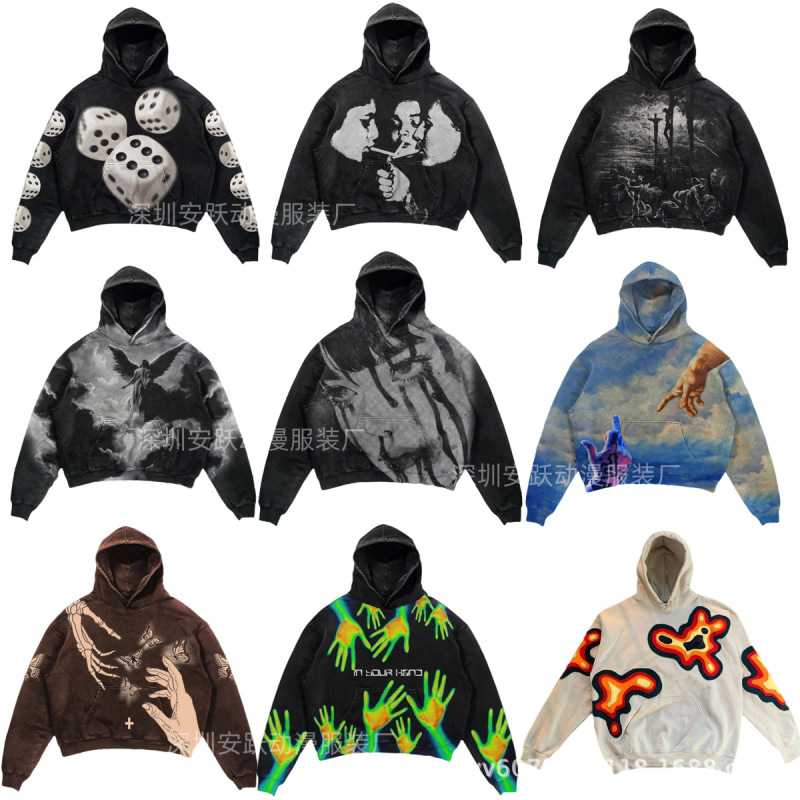 2024 Cross-border Halloween Skull Amazon Independent Station New 3D Digital Printing Zipper Hoodie Sweater