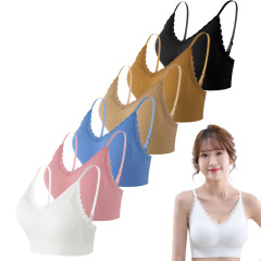 日韓跨境聚攏內搭打底吊帶背心文胸性感小胸抹胸美背內衣少女外貿