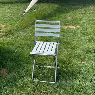 Fishing Stool Folding Backrest Folding Chair Train Folding Chair Outdoor Stool Home Portable Silver Gray Folding Stool