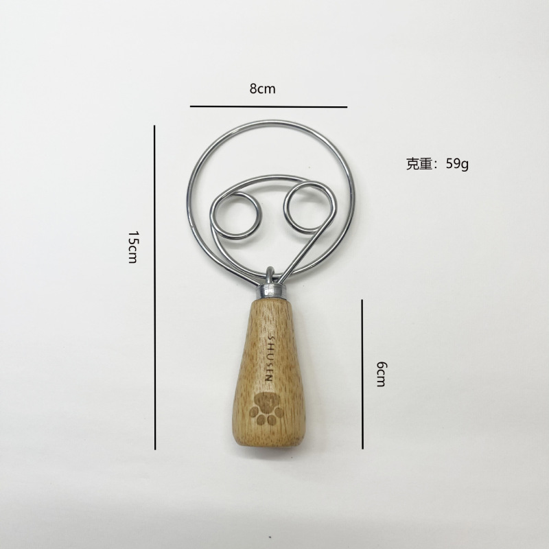 打蛋器 蛋清分离器 压泥器 不锈钢厨房迷你小厨具 橡胶木柄8件套|undefined
