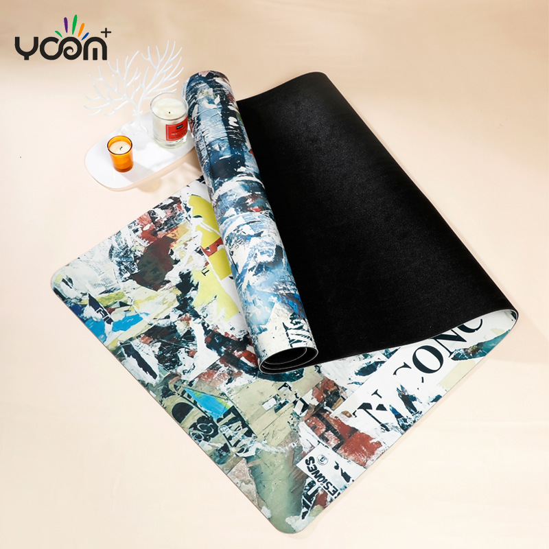 5mm Non-Slip, Sweat-Absorbent, Non-Fading, Free Pattern Customization, Natural Rubber Pu Printed Yoga Mat, Professional Non-Slip