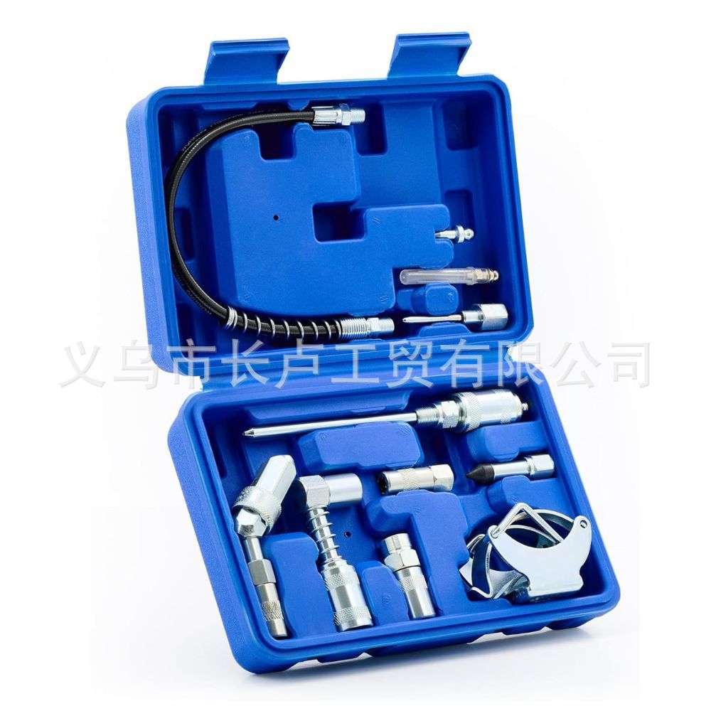 厂家直供亚马逊新品汽车维修套装11件套黄油枪润滑工具批发