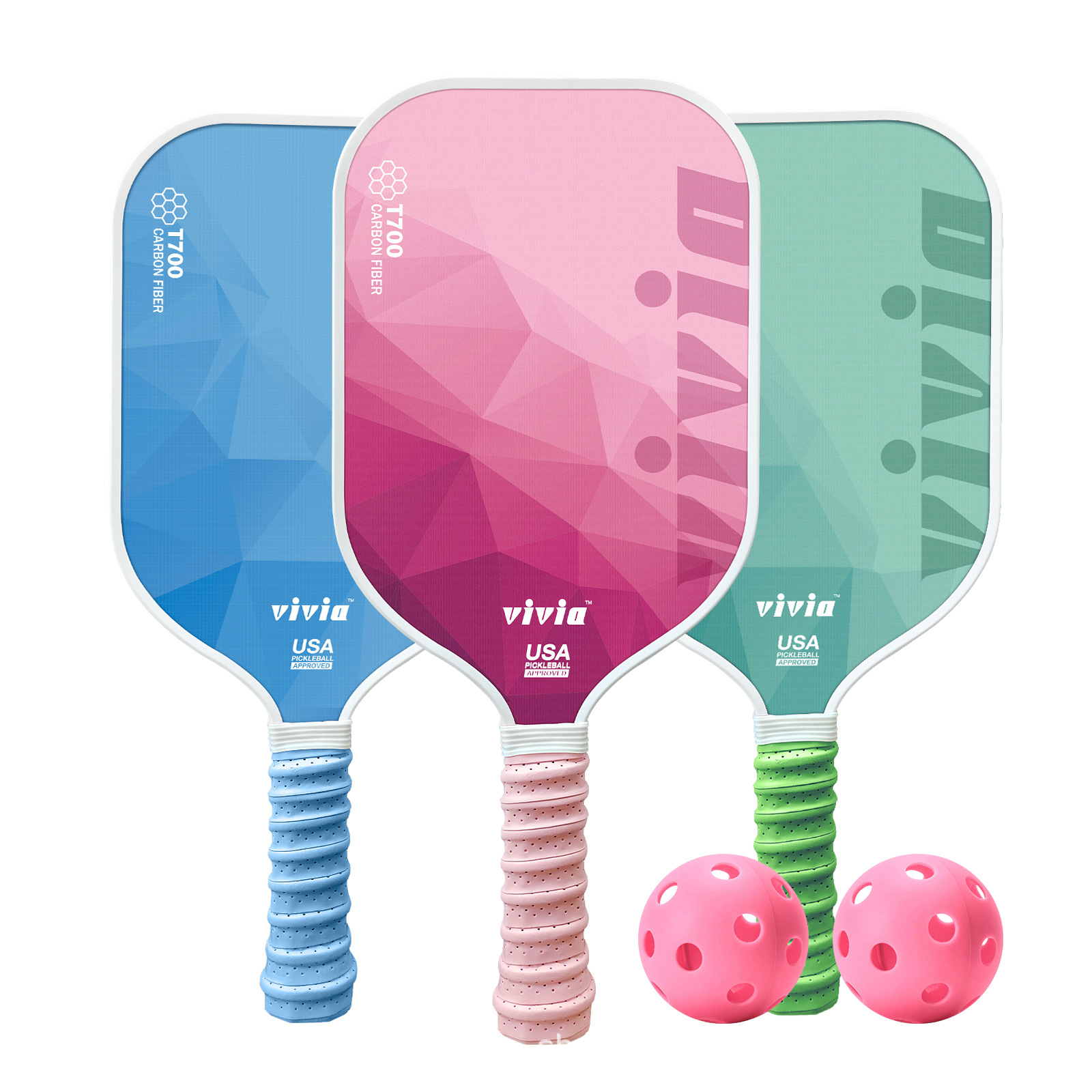 Carbon Fiber Pickleball Racket Set Factory Wholesale 13/14/16mm Usapa Certified Event Grade Cross-Border Hot Sale