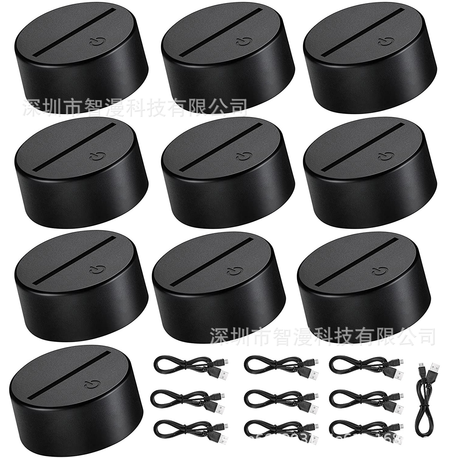 Transfronterizo nuevo exótico 3D luz de la noche del USB Touch Control remoto colorido luz de la noche tablero de luz de acrílico y base separada