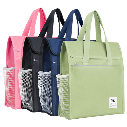 Huajie factory wholesale large-capacity file bag student three-dimensional handbag tutoring bag double-layer storage bag exam dedicated 