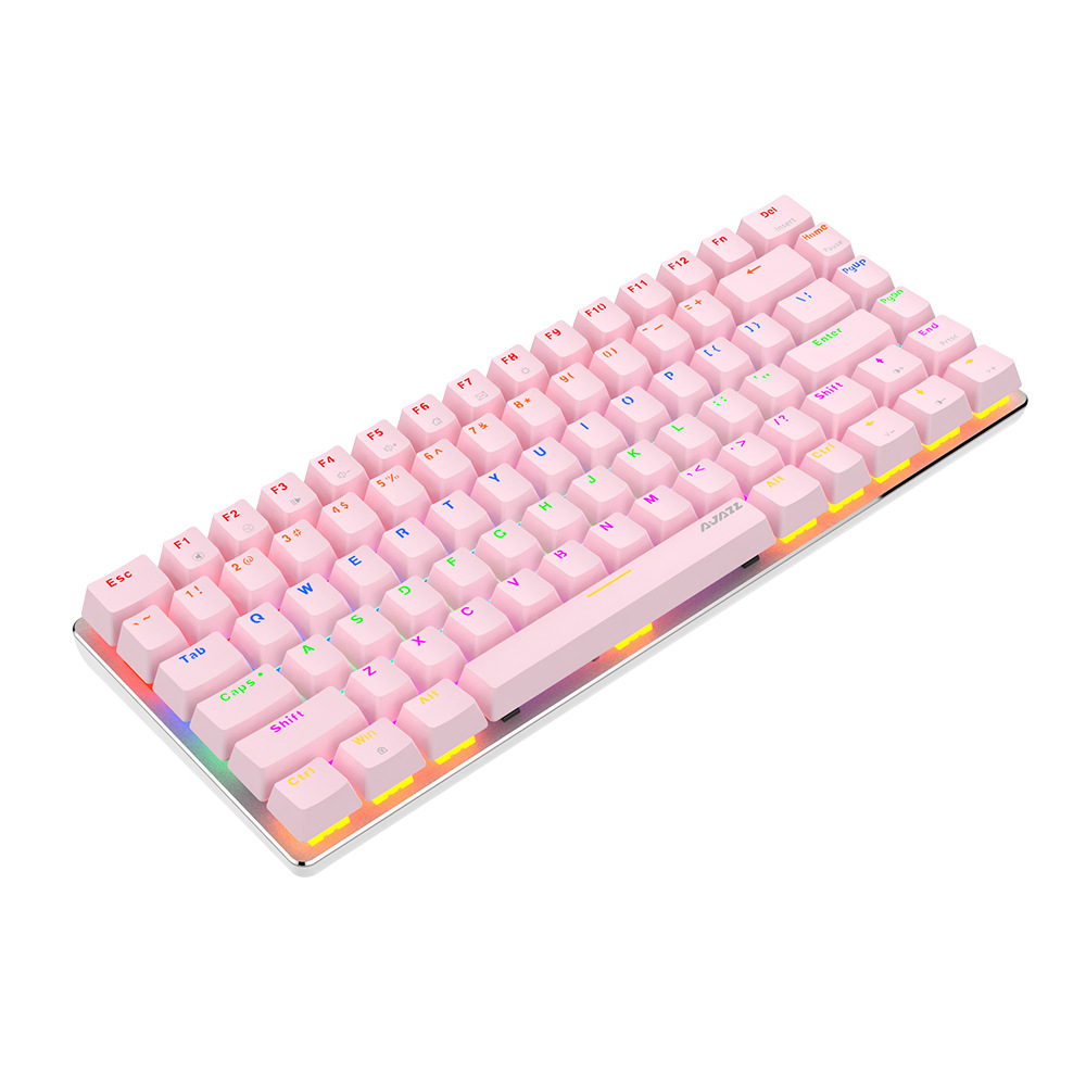 AK33 Rosa Blu Rosso Asse Singola Luce Mista Meccanica 82 Ufficio Casa Gioco Chiave Separazione Cavo Tastiera_voghion.com