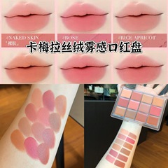 CARMELA百变卡梅拉丝绒雾感唇膏盘09永生花低饱和裸色系口红盘