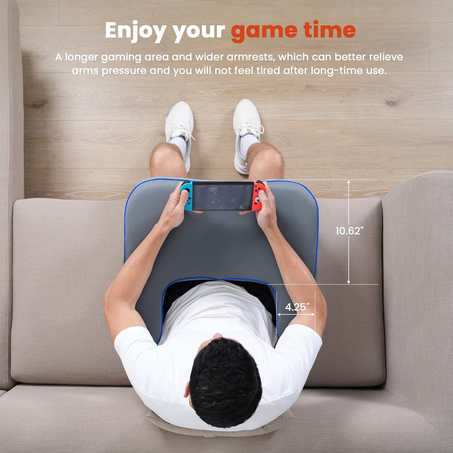 Almohada de escritorio para computadora portátil A23 para jugar o leer en la cama, almohada de lectura de espuma viscoelástica