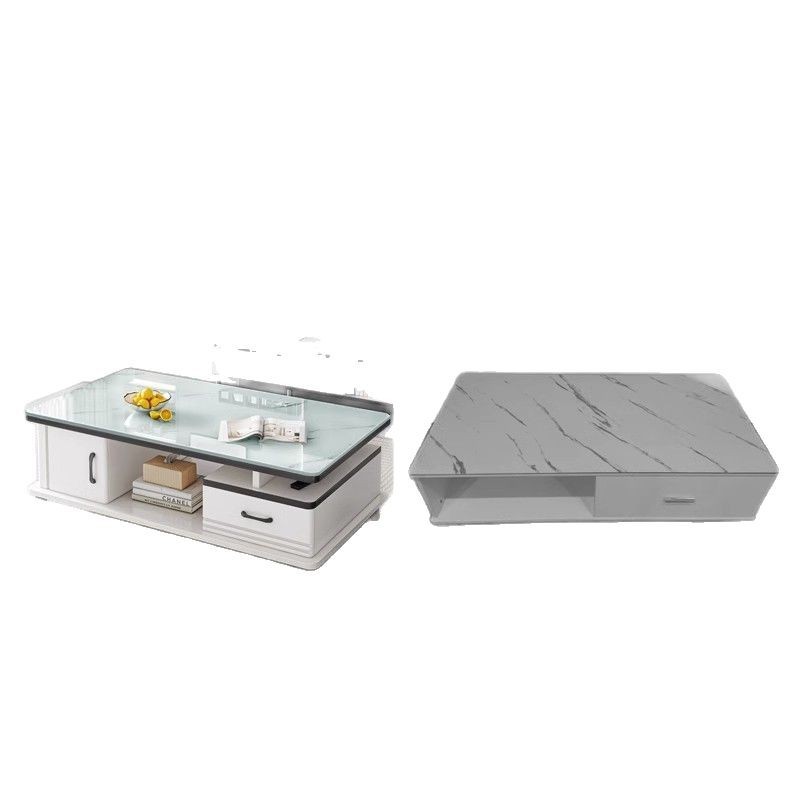 Mesa de té doméstica sala de estar moderna de lujo ligera de vidrio templado mesa de té gabinete de televisión combinación de pequeño tipo de casa