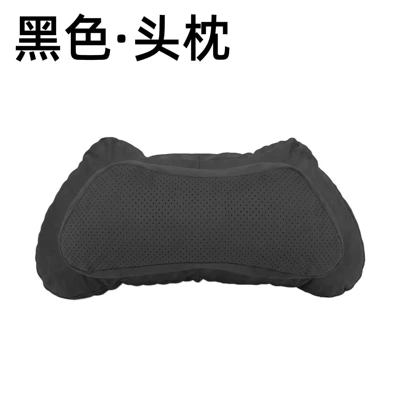 Car Headrests, High-End Perforated Breathable: Headrest - double-layered-horns-black-one-pack