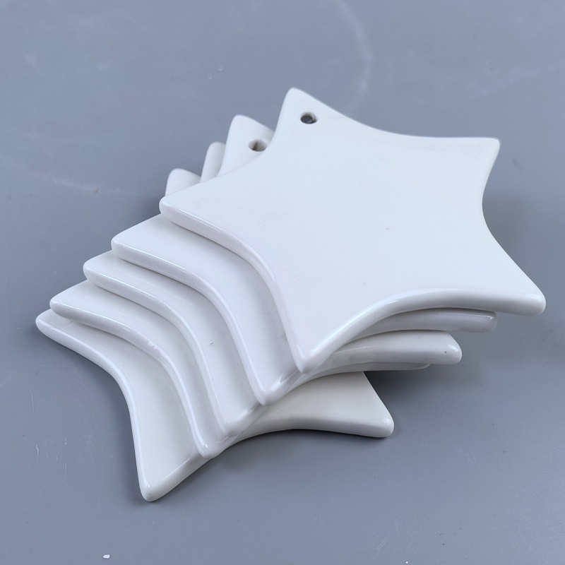 Colgante de Navidad redondo de Amazon, cerámica de doble cara, amor, impresión de una cara, baldosas de sublimación, colgante cuadrado